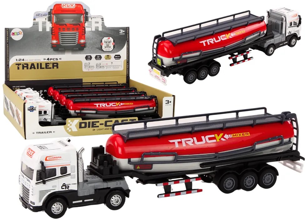 LEAN TOYS Kamión s cisternou TIR 1:24, zvuky, svetlá