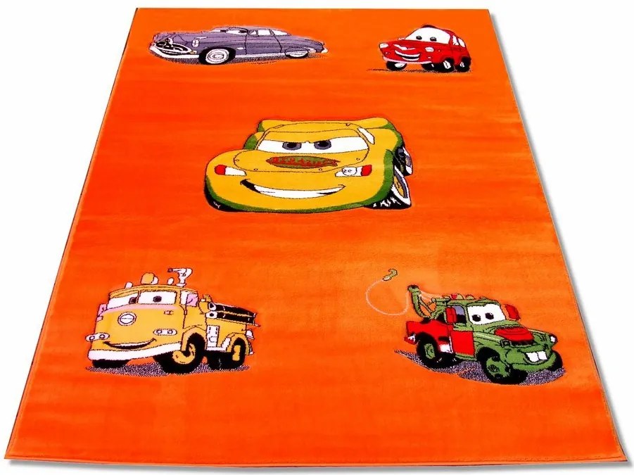 Detský kusový koberec CARS oranžový, Velikosti 160x220cm