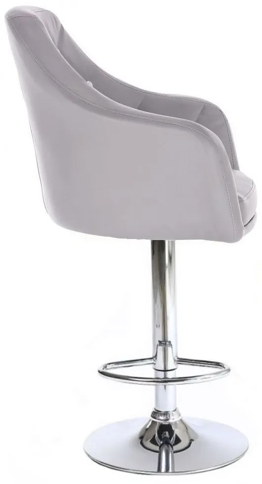 LuxuryForm DESIGN Barová stolička ROMA na striebornom tanieri - šedá