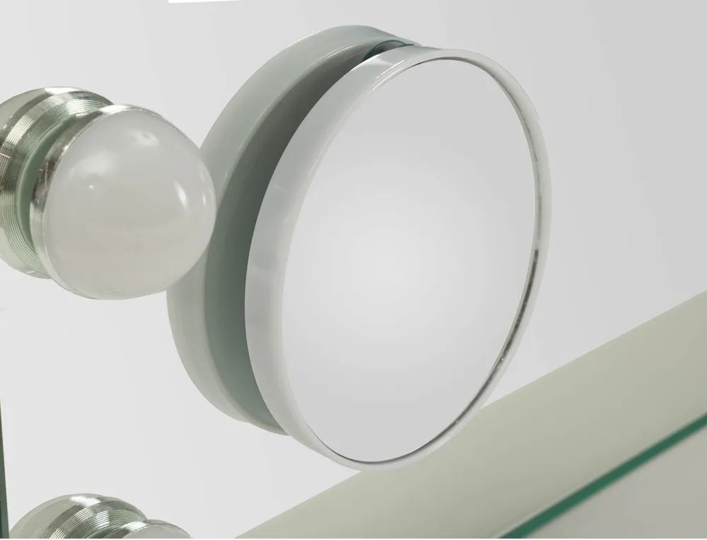 Nástenné zrkadlo s osvetlením/s poličkou 55x43 cm Hollywood – Mauro Ferretti