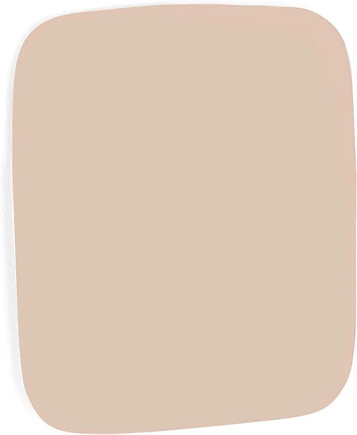 Sklenená magnetická tabuľa Stella so zaoblenými rohmi, 300x300 mm, pastelová ružová