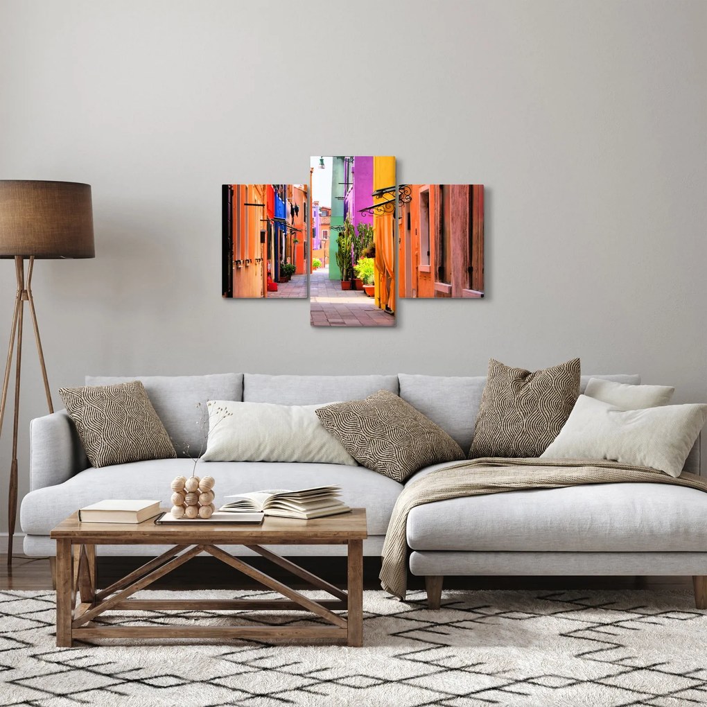 Obraz farebné talianskej uličky (90x60 cm)