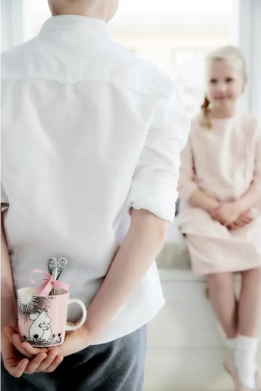 Hrnček Moomin Love 0,3l, ružový / 30. výročie, darčekový box
