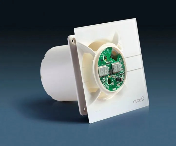 Cata Cata, E-120 GBTH kúpeľňový ventilátor axiálny s automatom, 6W/11W, potrubie 120 mm, čierna, 00901602