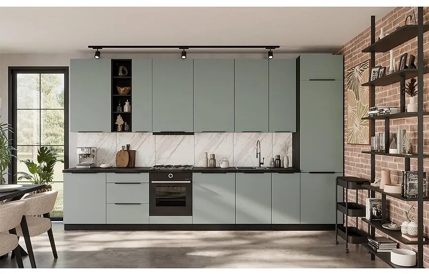 Kuchynská linka Aria SA/BL 390 cm bez kuchynskej dosky