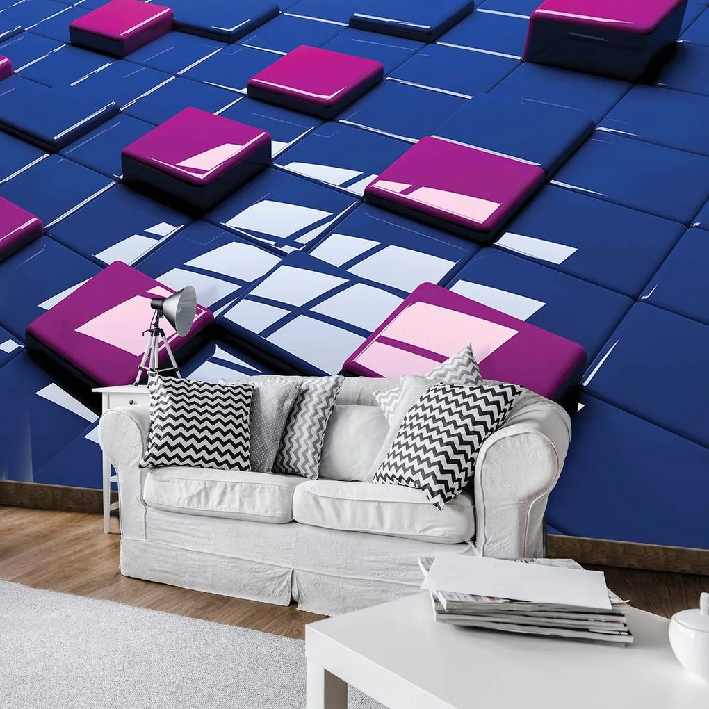 Fototapeta - 3D lesklé kocky (152,5x104 cm)