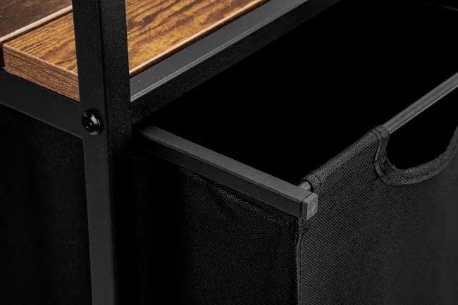 Kôš na bielizeň ARTUS 3-priehradkový čierny