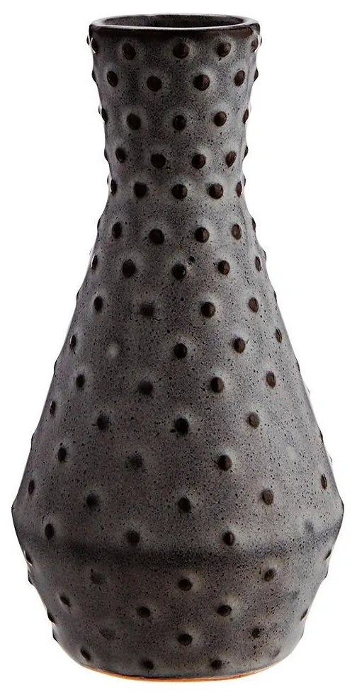 MADAM STOLTZ Keramická váza Grey Ostrich Dots
