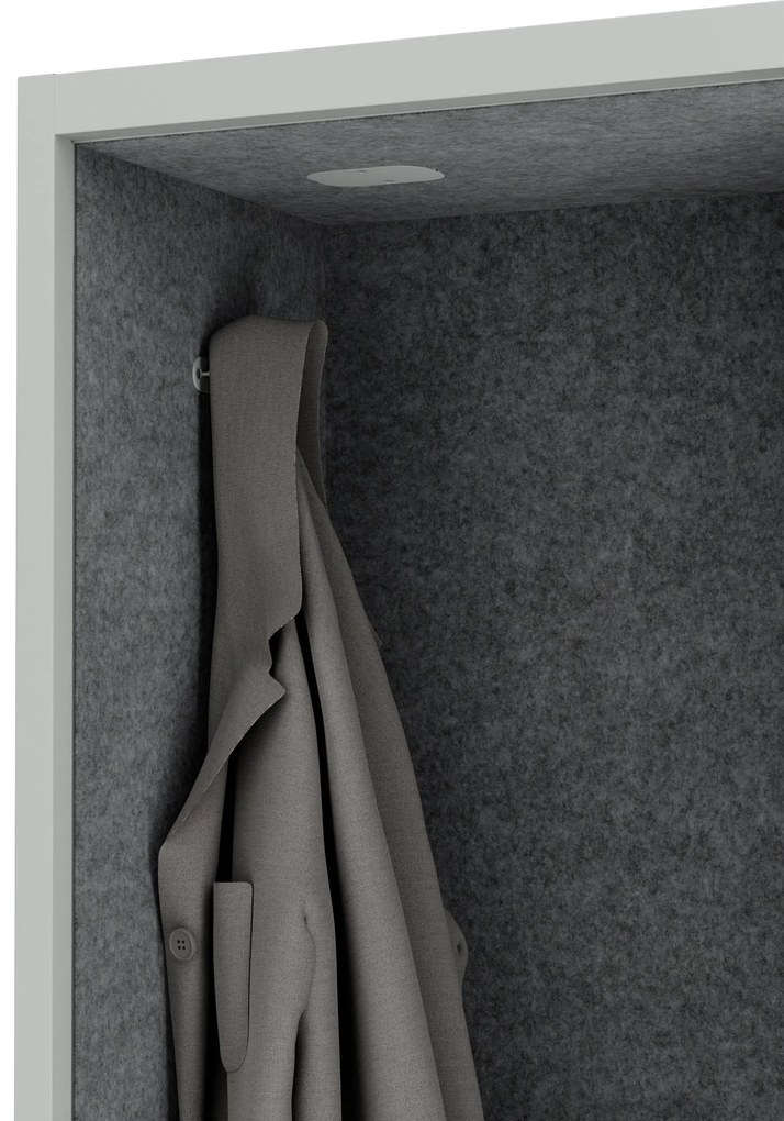 Akustická kabína SALLY MentalBox 1150 mm – sivý korpus, tmavosivé sedadlo