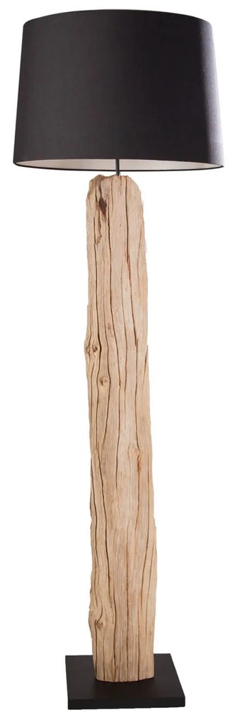 Stojacia lampa Rousilique 180cm čierne naplavené drevo