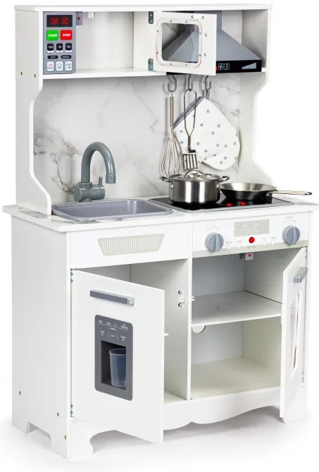Drevená detská kuchynka ECOTOYS so LED a zvukom