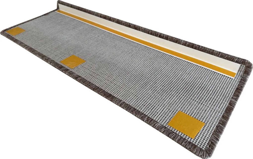 Nášľapy na schody Apollo Soft hnedý obdĺžnik - 24x65 obdĺžnik (rozmer vrátane ohybu) Vopi