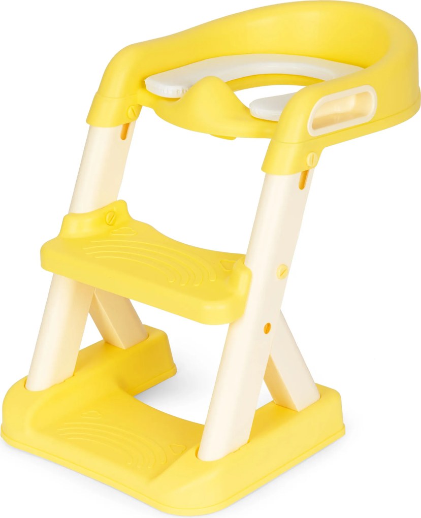 Detský WC nástavec so schodíkmi a mäkkým sedadlom – protišmykový, nastaviteľný ECOTOYS