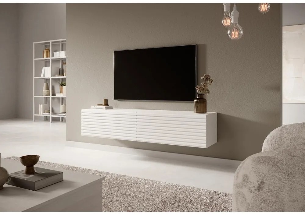 TV skrinka/stolík Purtas 175 (biela). Akcia -16%. Vlastná spoľahlivá doprava až k Vám domov. 1099054