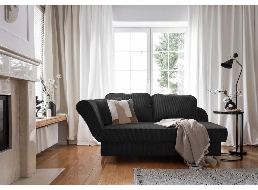 Antracitová menčestrová leňoška (ľavý roh) Chic Charlotte – Miuform