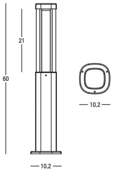 Zambelis E355 - LED Vonkajšia lampa LED/7W/230V 3000K IP54 antracit