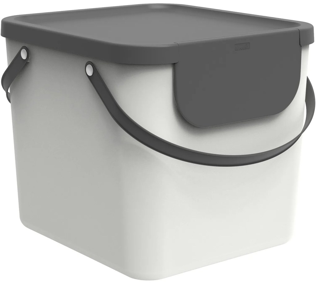 XL - Odpadkový kôš na triedený odpad ALBULA, 40 l, biely/antracit