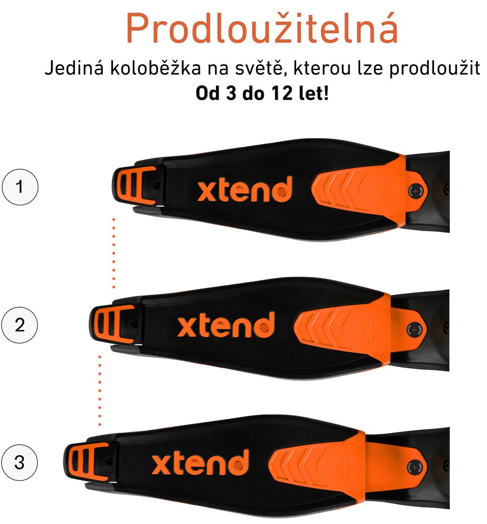 Xtend Scooter Ride-on orange – multifunkčná kolobežka