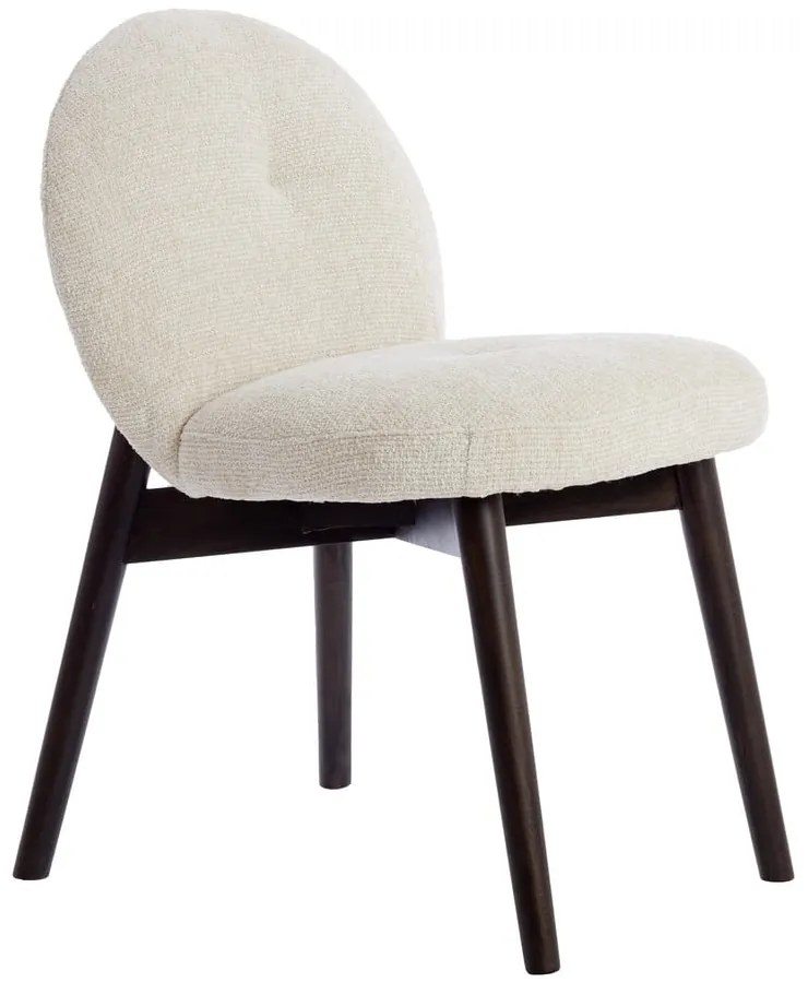 Krémovobiele čalúnené jedálenské kreslá v súprave 2 ks Sinosa – Light &amp; Living