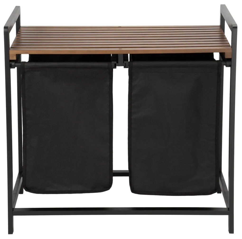 Bambusový kôš na bielizeň Hanoi čierno-hnedý