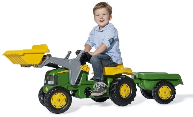 Šlapací traktor s lyžicou a prívesom Rolly Toys 811496 John Deere