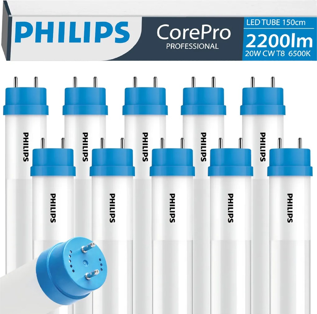 10x LED žiarivka 150cm 20W studenia biela T8