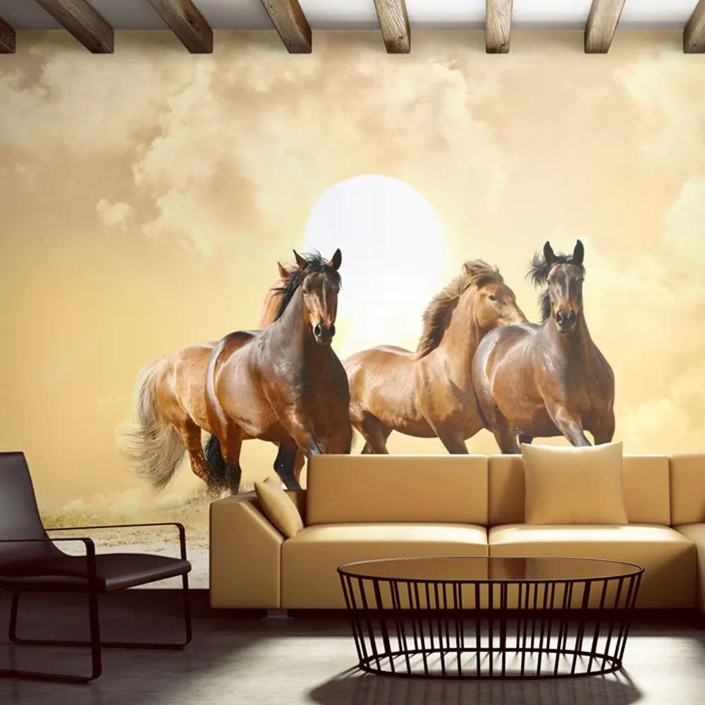 Artgeist Fototapeta - Running horses Veľkosť: 392x309, Verzia: Samolepiaca