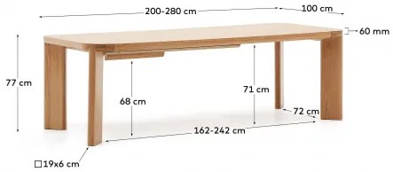 JONDAL rozkladací jedálenský stôl SMALL