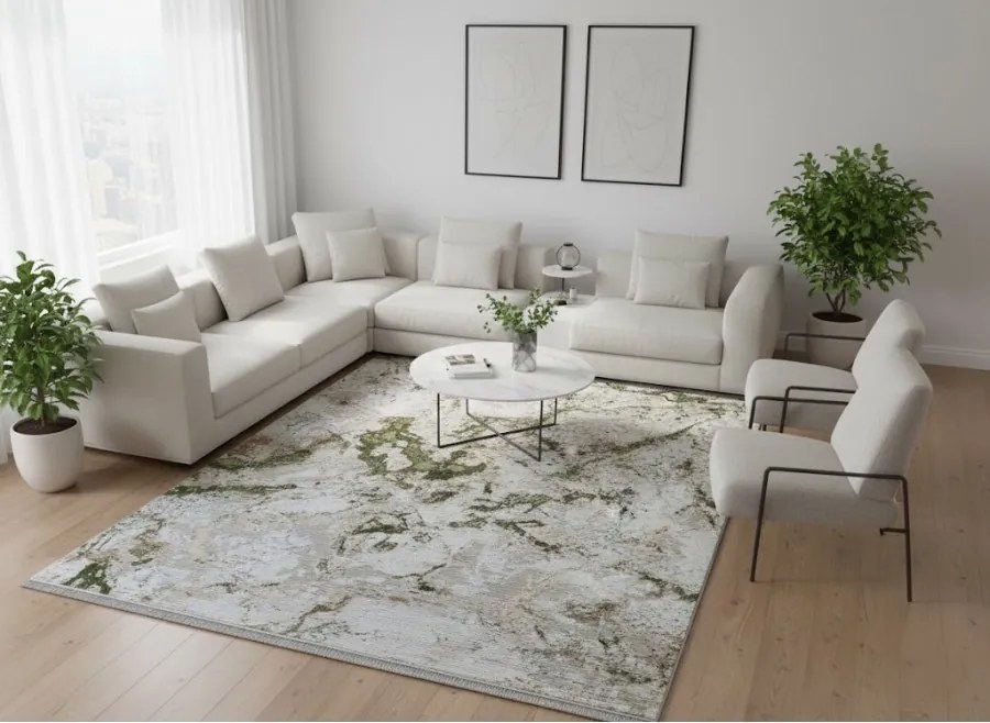 DC Koberec Exclusive 193 krémová zelená Rozmer: 160×220 cm