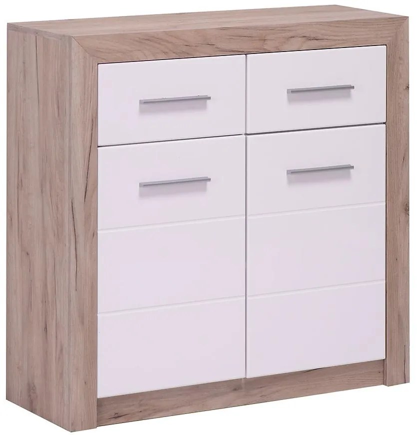 Komoda Astor 2d2s Dub Šedá/Biely Lesk 11008635