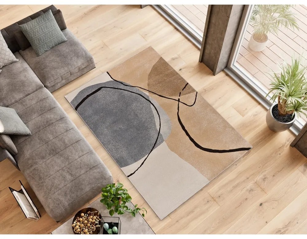 Béžový koberec 140x200 cm Abstracta – Universal