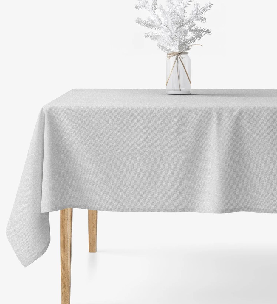 Goldea exkluzívny hranatý obrus - strieborný s trblietkami 120 x 120 cm