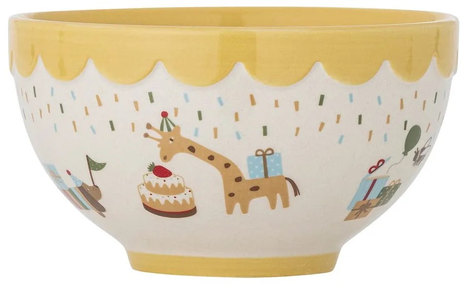 Žltá/krémová detská miska z kameniny ø 13,5 cm Celebrate – Bloomingville Mini