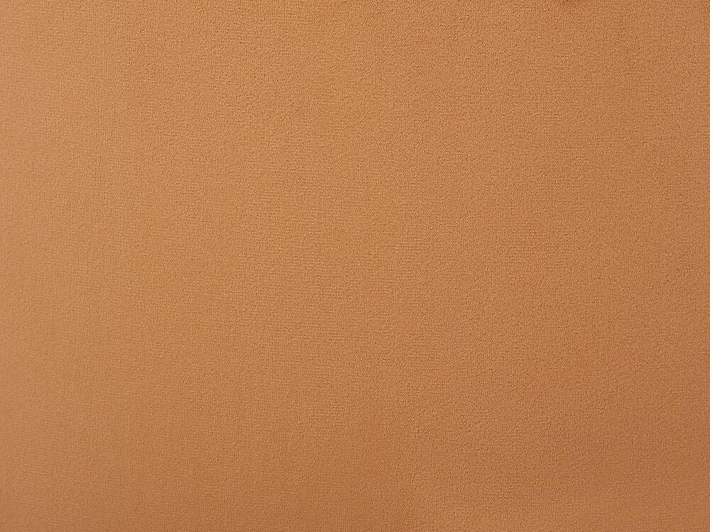 Zamatový puf oranžový ⌀ 47 cm LOVETT Beliani