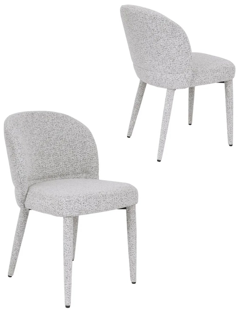 Čalúnená jedálenská stolička Serena, sivá