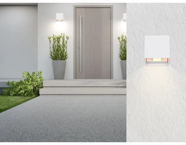 Globo 34168WS - LED Vonkajšie nástenné svietidlo VERONIKA 2xLED/3W/230V IP44 biela