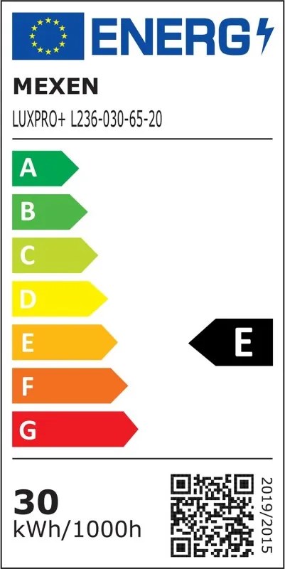 Mexen Luxpro+ LED reflektor s pohybovým senzorom, 30W, studená - 6500K, 3300 lm, biela - L236-030-65-20