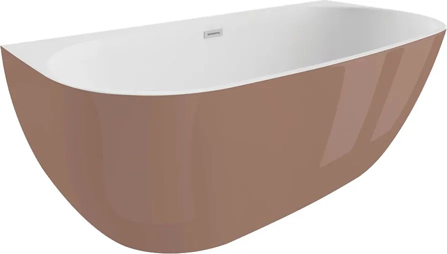 Polimat Akrylátová voľne stojaca vaňa k stene Risa 170x80 POLIMAT-Rozmery: 170x80, POLIMAT-Farba vane: Biela / grafit lesk