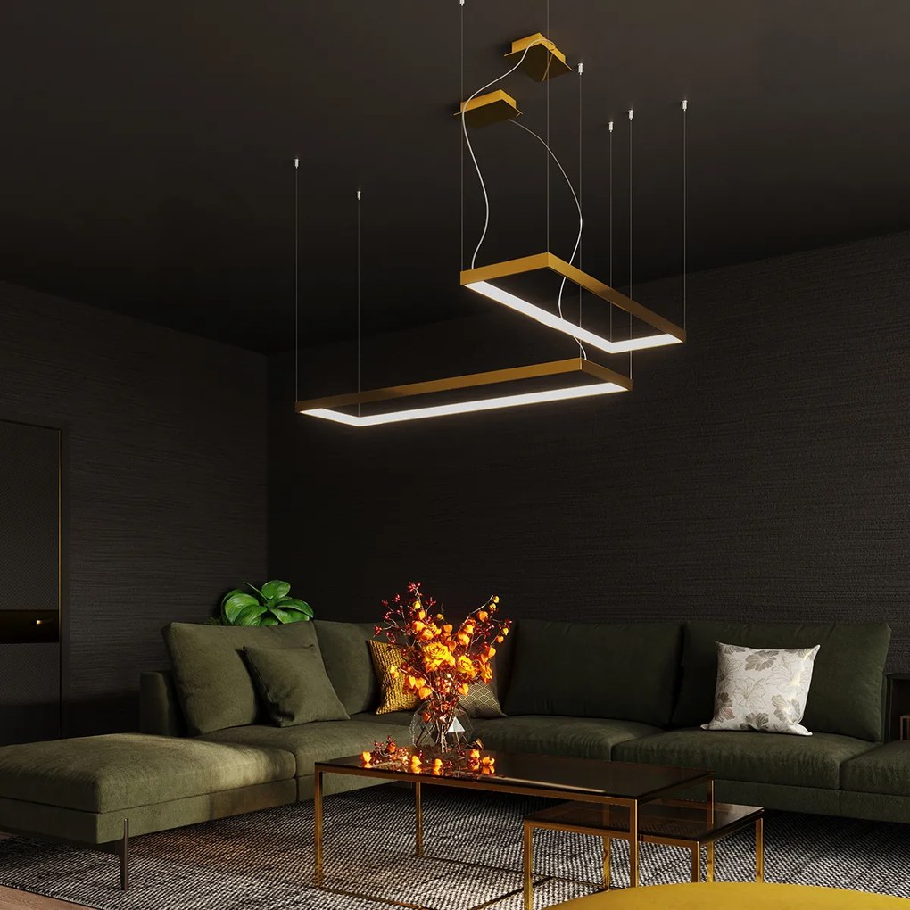 Závesné LED svietidlo Tuula m, 1x LED 50w, 3000k, g