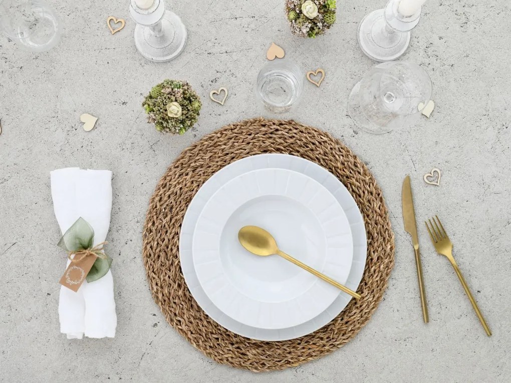 Jedálenský servis (12 dielov) Barcelona, biely