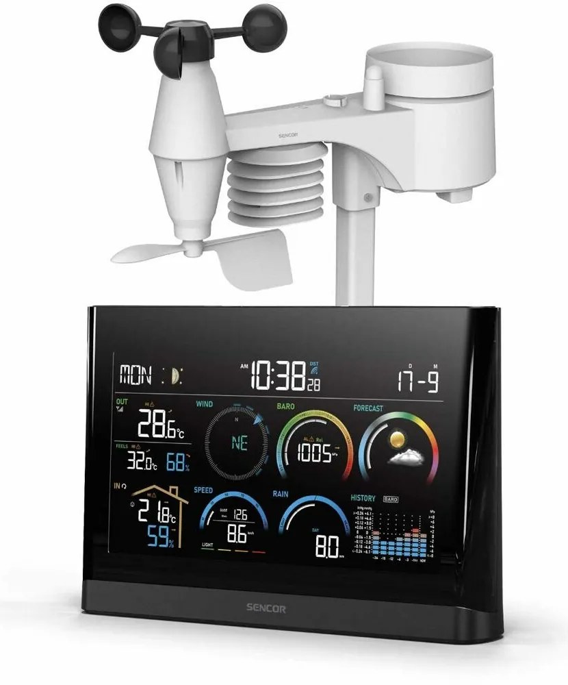 Sencor SWS 11000 Prof. meteorologická stanica s bezdr. snímáčom 5v1