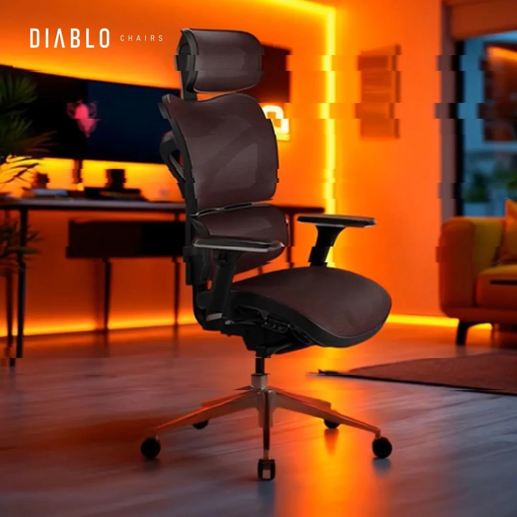 Ergonomická kancelárska stolička čierna: Diablo V-Commander
