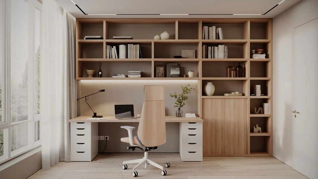 Grospol - Kancelárske kreslo Moon Wood HD White