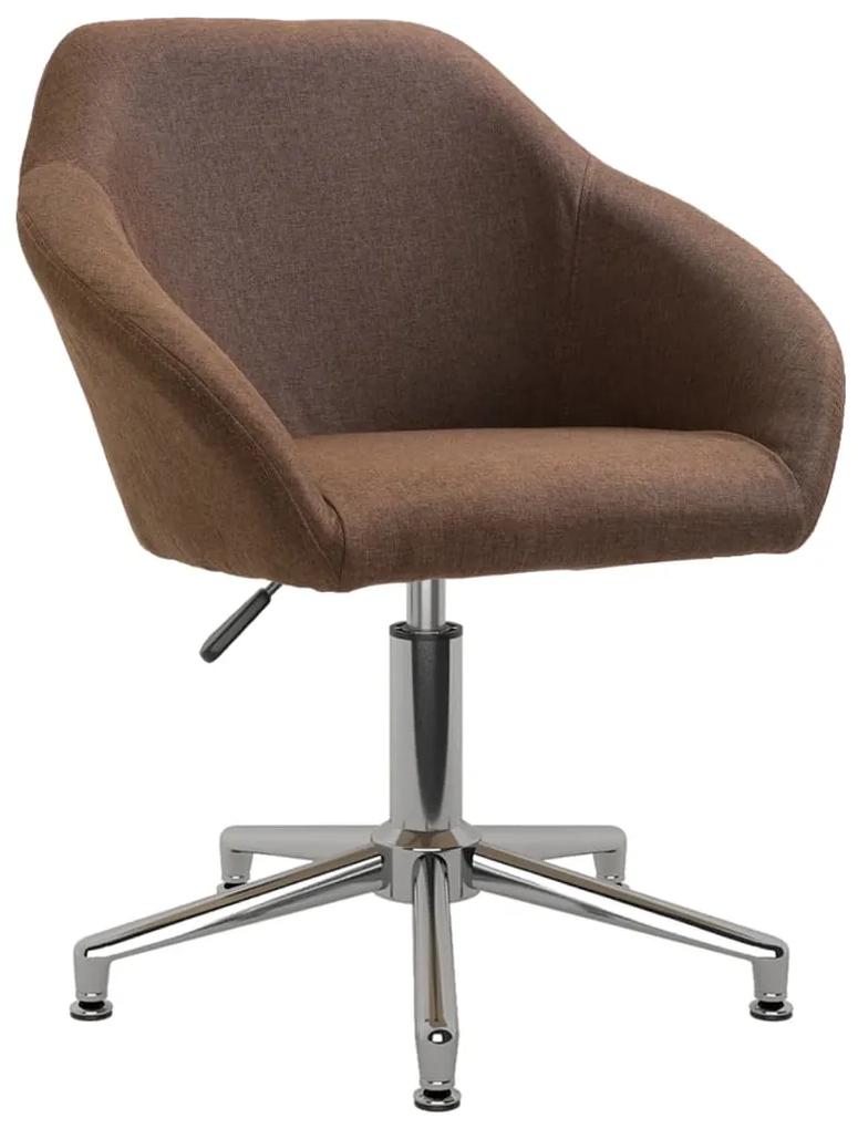 Otočná kancelárska stolička hnedá látková 330512