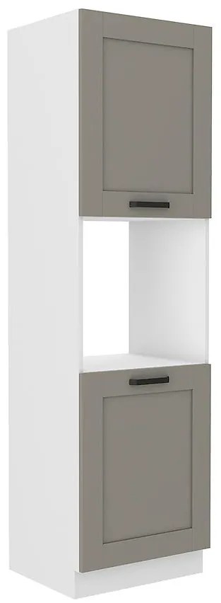 Kuchynská skrinka Luna claygrey/biela 60DP-210 2F