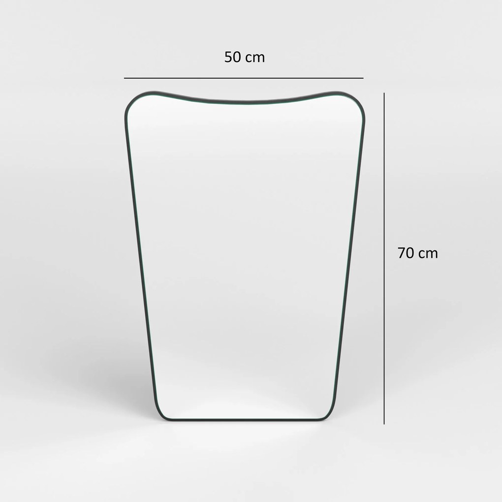 Dekoratívne nástenné zrkadlo Donna 70x50 cm čierne