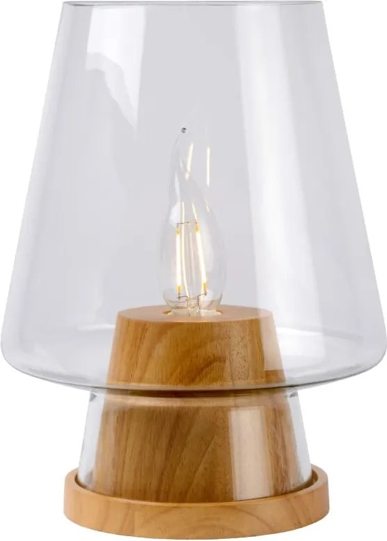 Retro a vintage svietidlo LUCIDE GLENN Table Lamp E14 D19 H25cm Clear Woo 71543/01/72
