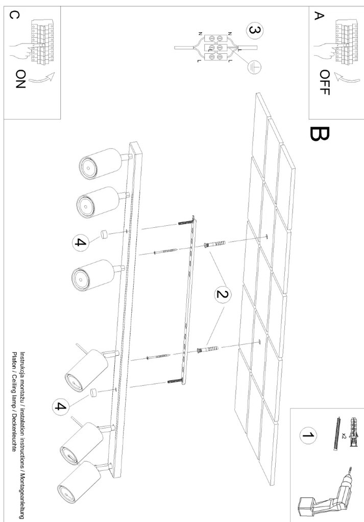 Bodové svietidlo Ring, 6x béžové kovové tienidlo, (možnosť polohovania)