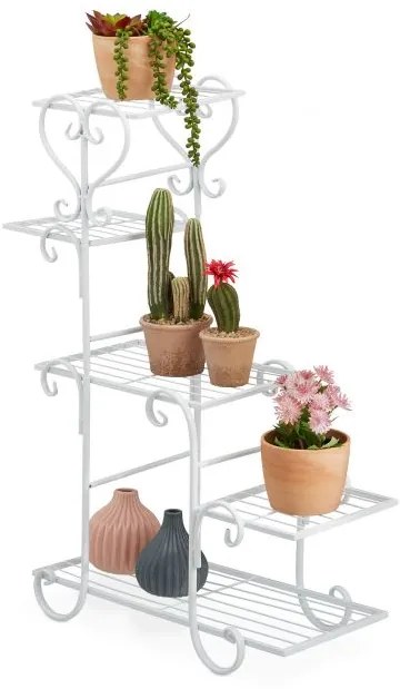 Kovový stojan na kvety RD8830 biela