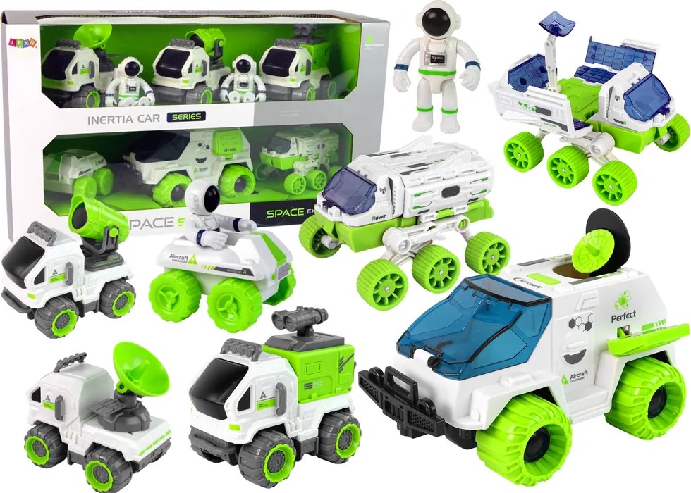 LEAN Toys Súprava vesmírnych vozidiel 6v1 rover satelit pre deti